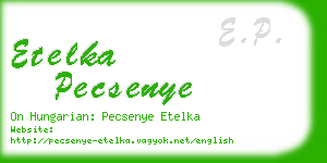 etelka pecsenye business card